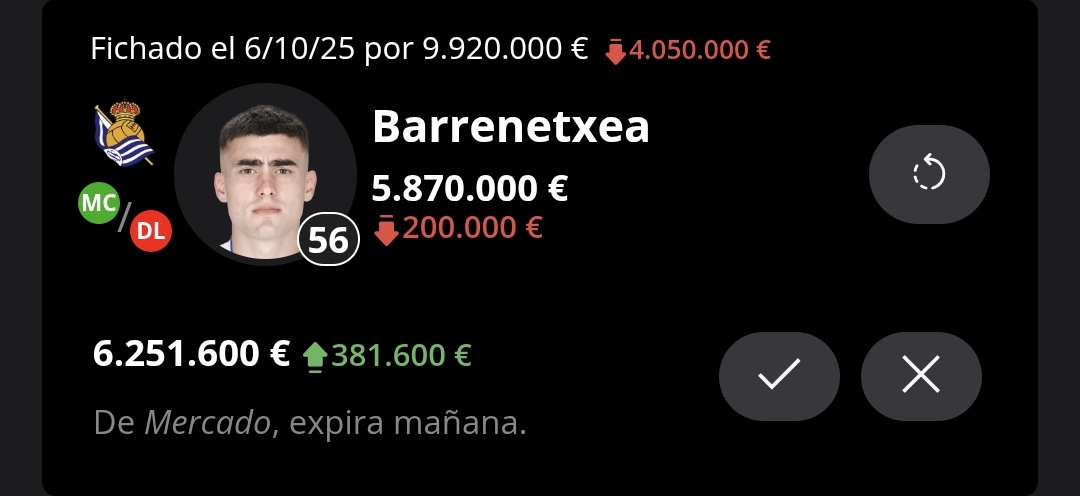 mapuro18's tweet photo. @Asesor_Biwenger vender o mantener ya que viene el parón? https://t.co/JR4IeBpDq3