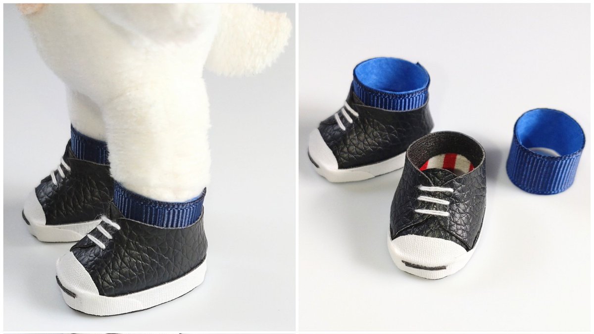 ぬい靴 🐹💛  2025/11
100均の材料でスニーカー作り😎
アッパーは合皮 ソールはスポンジ両面テープ＋インソールの裏面 白い部分はゼッケンシールタイプ
筒（画用紙）を使い靴を履いたぬいを自立させる（筒は長いほうが安定感あります）
#VANNER #배너 #VANNEE #ぬい活