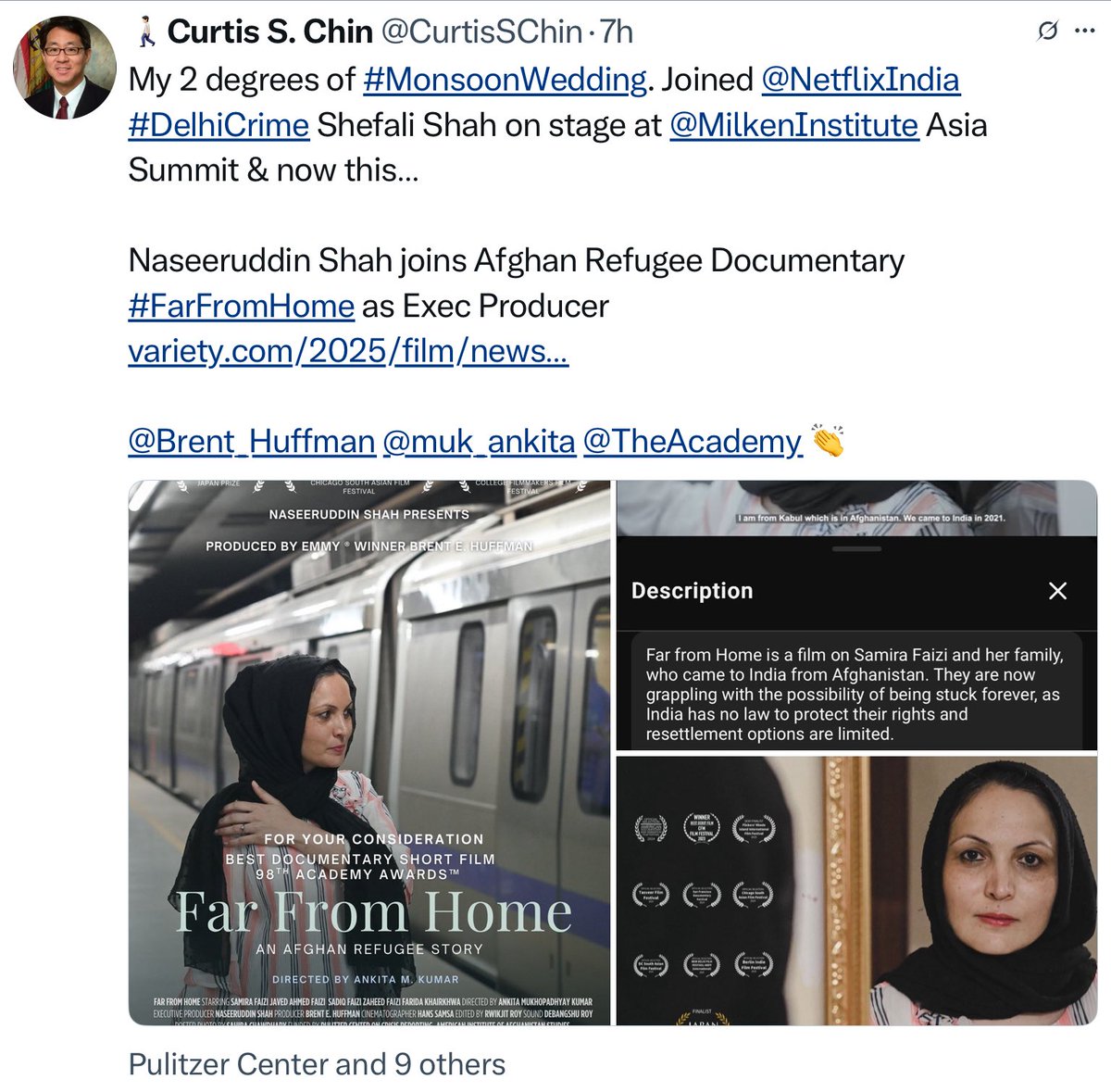 CurtisSChin's tweet image. Thanks, @grok ! Have been enjoying the additional info / interpretation of @x posts, including my own! Two examples below via @xAI re: a post on @Malala &amp;amp; on documentary #FarFromHome. Check it out. Press the little #Grok symbol in the upper right corner of a post.
#GrokipediaDrop