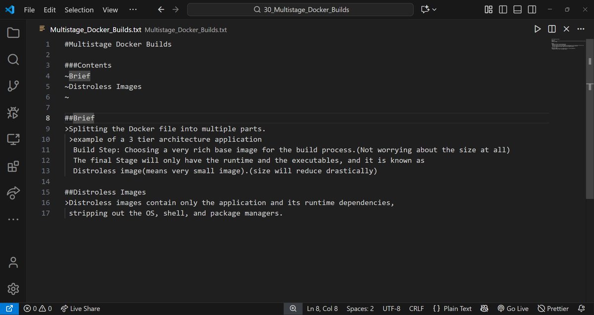 ATarjun007's tweet image. Compared my standard #Docker build with a Multistage Build that uses a #distroless final stage, I saw a drastic reduction in image size. 
This means better security, faster deployments, and huge bandwidth savings.

Distroless Gitub : github.com/GoogleContaine…

Thanks @googlecloud.