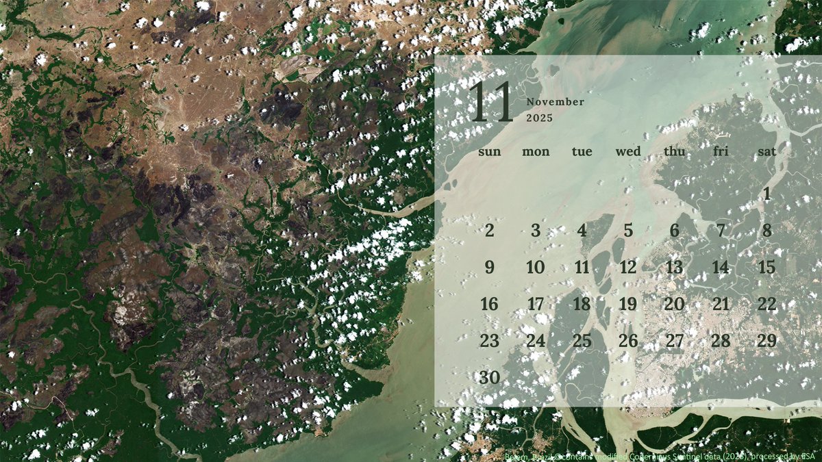 RESTEC_Training's tweet image. 11月のカレンダーはブラジルのベレンです！来週からここでCOP30が開催されるので、私も土曜に出発して10日から参加予定です。高解像度版の画像はこちらからどうぞ！
restec.or.jp/knowledge/eart…