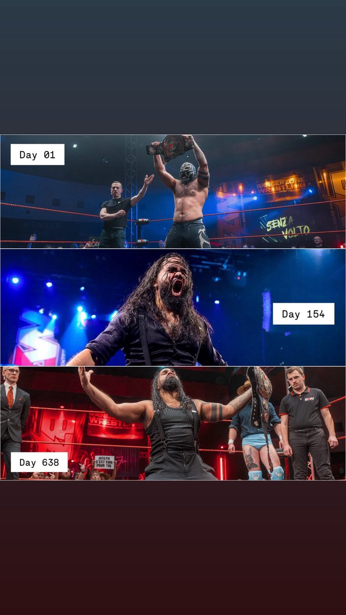 Tout a commencé avec Senza Volto.
Puis le masque est tombé… et Joseph Fenech JR est apparu.

638 jours champion.Un règne de terreur et de domination . Une histoire complète : un début, un milieu, une fin. Le catch français élevé . Avé Joseph. #JFJR #JosephFenechJR #Mechant