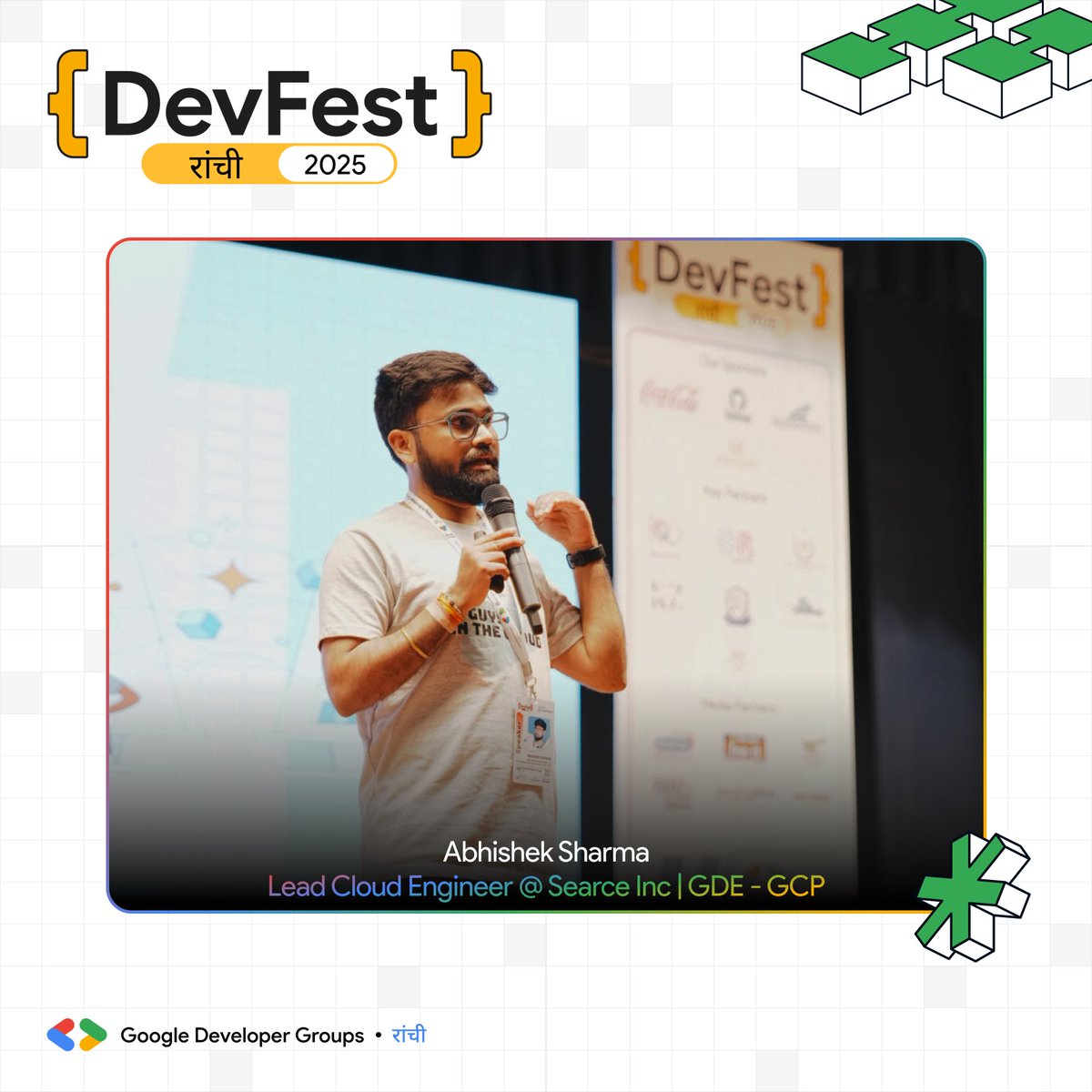 ⚡ Powering innovation. Scaling smarter. Delivering faster.

Abhishek Sharma, Sr. Cloud Engineer at Searce Inc, took the #DevFestRanchi 2025 stage with Accelerating Enterprise Development.

A deep dive into cloud speed and smarter enterprise growth! ☁️🔥