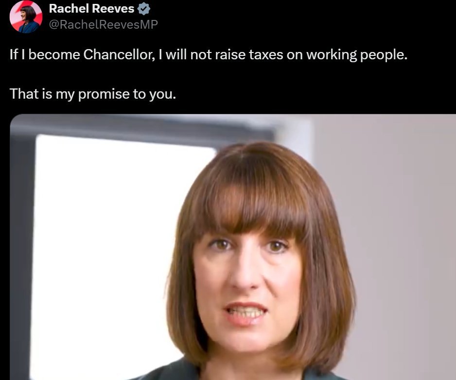 potter2207's tweet photo. Just a reminder for all those listening to the LYING @RachelReevesMP right now.
THIS was her not very long ago.

She is a LIAR, and a FRAUD @UKLabour 
#RachelReeves https://t.co/y4km1xJN1h