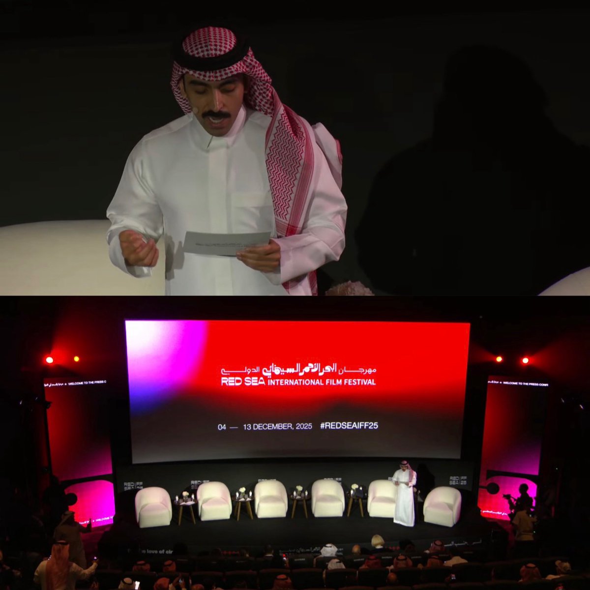 Az_Fhodi's tweet photo. خطوة متأخرة لكن في الاتجاه الصحيح!
من حق كوادرنا السعودية تكون في الواجهة
وتقود الفعاليات اللي تقام على أرضنا،
السنوات الماضية شفنا اعتماد
مبالغ فيه على أسماء أجنبية،
وأنت تملك طاقات شغوفه مثل راكان!

--

اليوم راكان الشايع يُقدم المؤتمر الصحفي
للدورة الخامسة لمهرجان البحر الأحمر https://t.co/sNt30n2NcJ