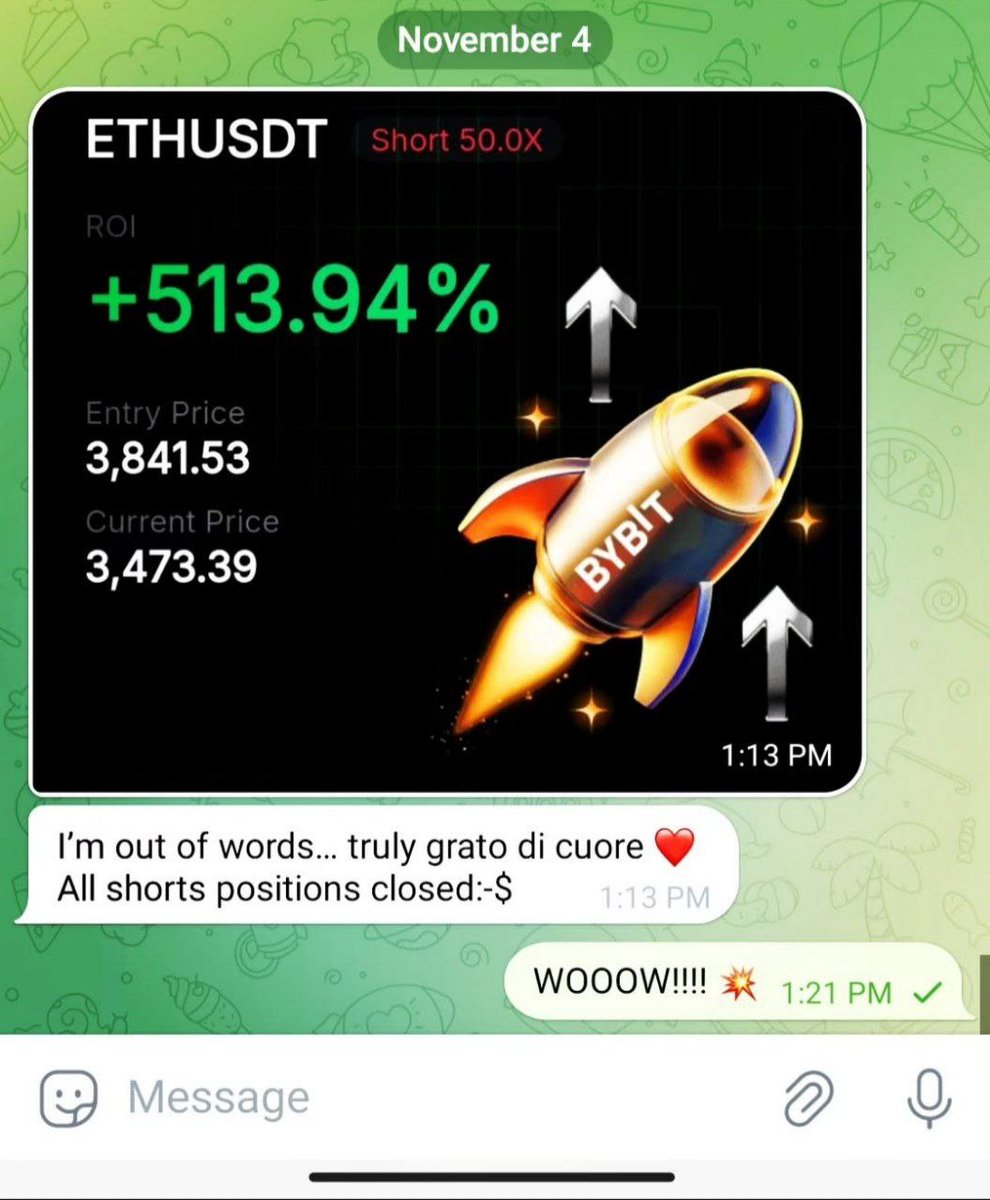 CryptoUsmaan's tweet image. Easy 5️⃣1️⃣3️⃣% Profit from PREMIUM Signals! 💥

If you’ve been sitting on the sidelines it’s time to step in and win.

💰 Level up your trading game and start earning like a pro don’t miss the next move!

📩 Telegram: t.me/UsmanTrader

#CryptoSignals #PremiumSignals