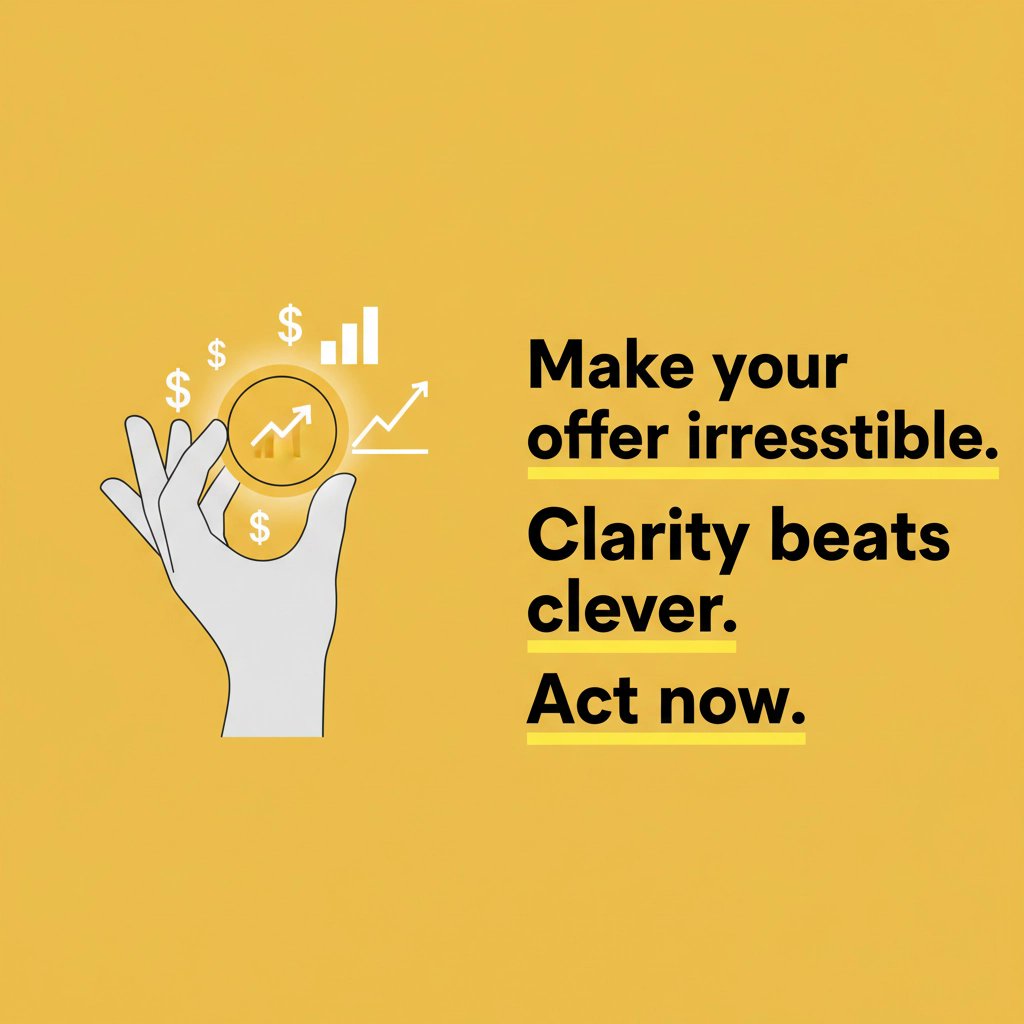 SalesRemedy's tweet image. Offers that succeed do two things: fix urgent pains and get noticed. Real value, real urgency, real scarcity. Clarity over cleverness. Nobody waits forever. Raise your standard, cut the fluff. Make your move. Agree? #DigitalSales #SalesRemedy