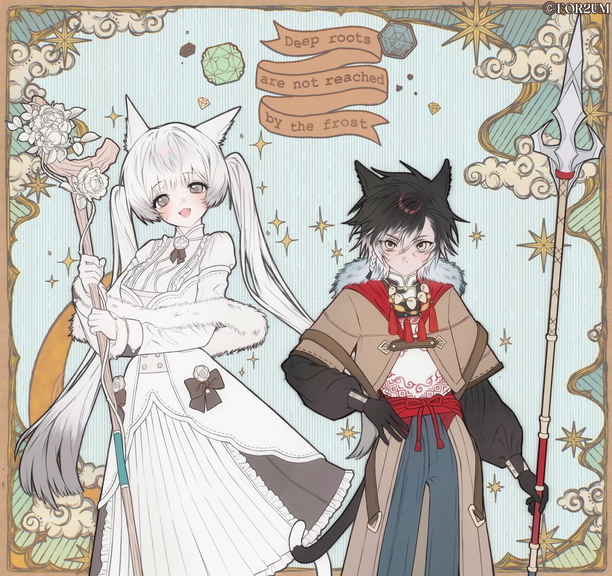 #Commission 
깜찍한 페어를 작업했어요🥰💕