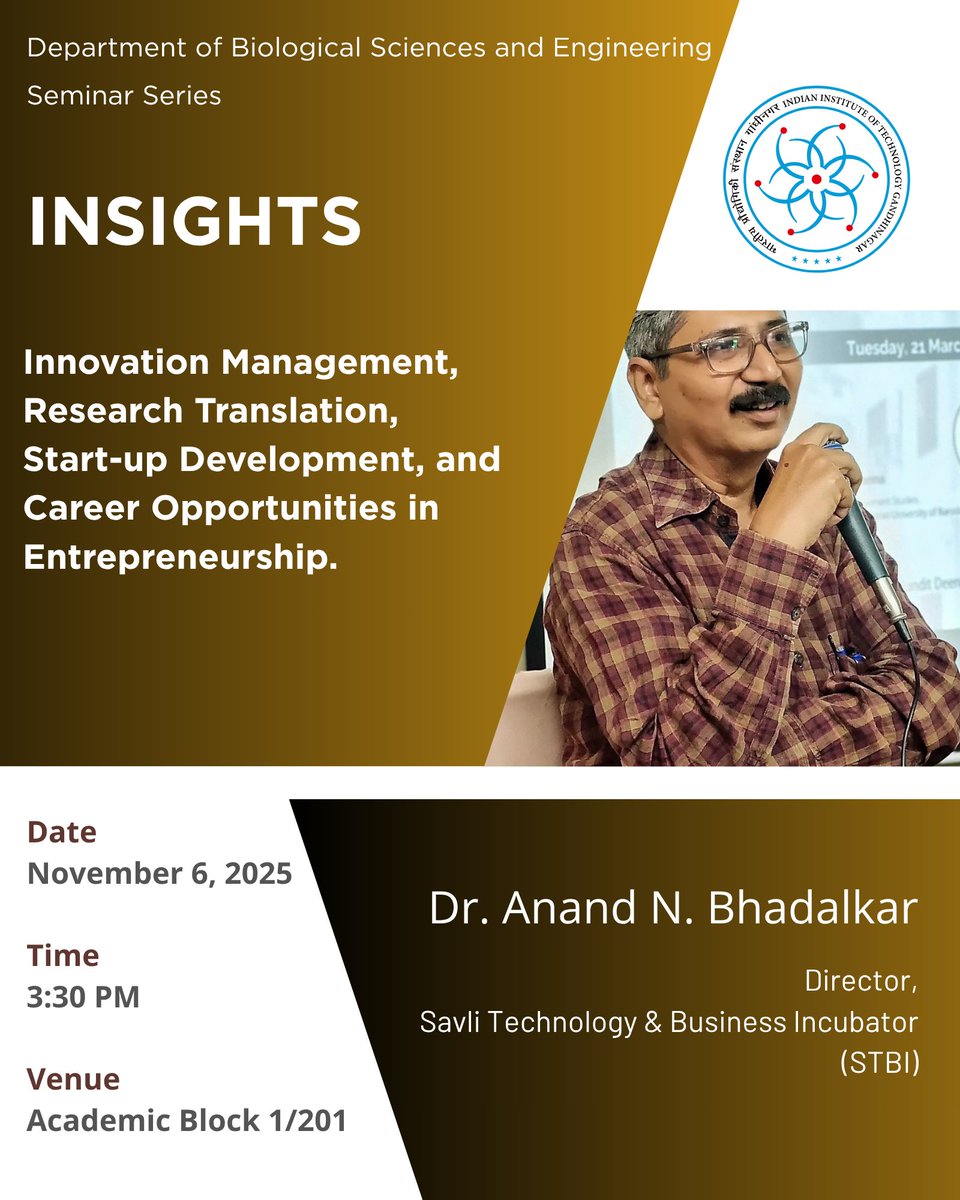 Biological Sciences and Engineering, IITGN tweet media