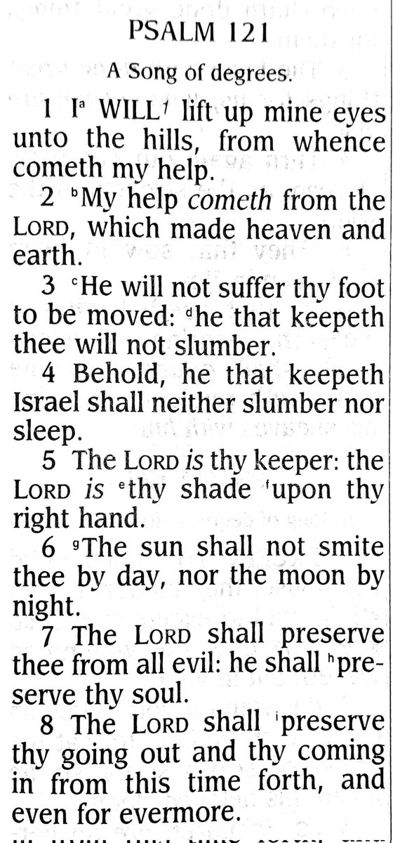 Mr_Excelency's tweet image. My help cometh from the LORD, which made heaven and earth. For he that keepeth me will not slumber nor sleep. The sun shall not smite me by day, nor the moon by night. The Lord shall preserve my going out and my coming in, from this time forth and even for evermore! 🙏
Selah!