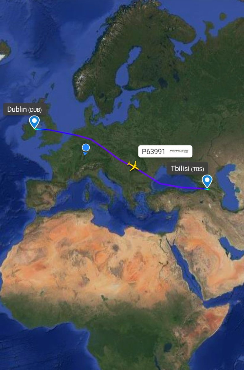 Michaelkelly707's tweet photo. Last night a chartered Airbus A321 belonging to Spanish operator #PrivilegeStyle flew from #DublinAirport to Tbilisi, Georgia with 52 persons subject to deportation
#GNIB #ECOCT https://t.co/9G7PTAJnyR