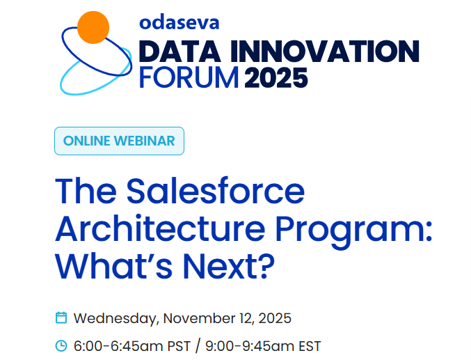 sharoneesl's tweet image. Get a look inside the Salesforce Architecture Program by registering for this session now: go.odaseva.com/wb-2025-11-12-…

#DataInnovationForum #Salesforce #Odaseva #DataSecurity #EnterpriseData #Innovation