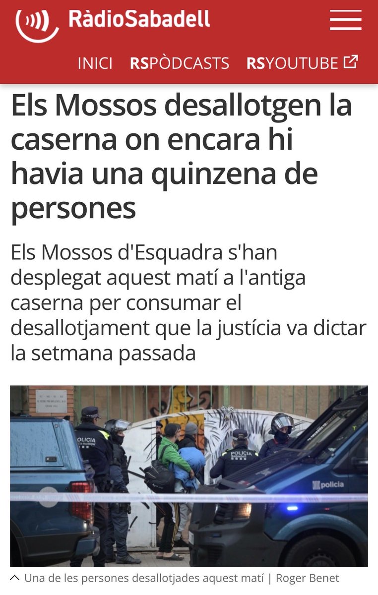 El desallotjament de la Caserna evidencia el drama de l’habitatge. Edificis buits i sense ús, famílies sense lloc on poder viure i lobbies especulant i fent negoci.

Cal que TOTES les administracions es posin les piles. El combat contra l’antipolítica comença per garantir drets.