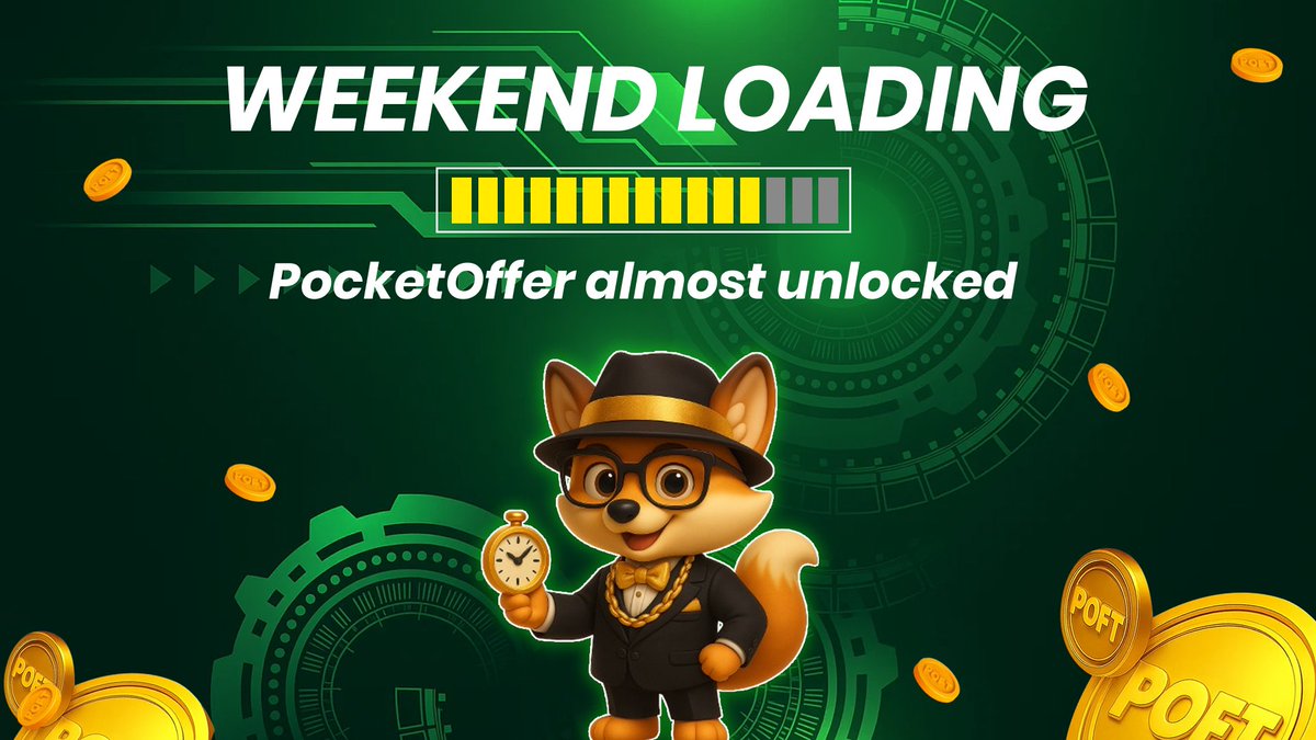 pocketofferearn's tweet photo. ⚡ OFFICIAL UPDATE: THE FIRST POCKETOFFER PIONEERS ⚡

🔋 Weekend loading… PocketOffer almost unlocked!
The wait is nearly over — PocketOffer is about to welcome its first pioneers.

Prepare to unlock new missions, get real rewards, and become part of the very first wave shaping the PocketOffer experience.

⏱️Mark your calendars — this weekend, it begins.

Homepage: https://t.co/qZkHUUH1Uj
Gaming hub: https://t.co/enGtpLAt8Q
Discord: https://t.co/xO6mC4dUNQ
Support: https://t.co/8TA891FQHO
TG: https://t.co/mGPAAnDQWy
Bot: https://t.co/enGtpLAt8Q