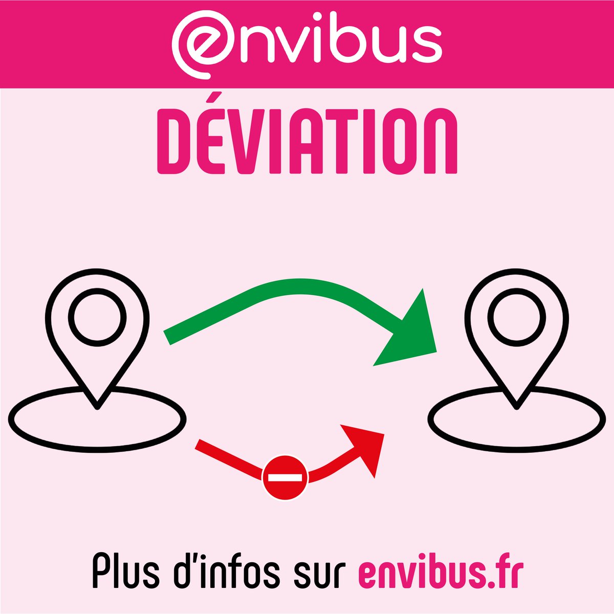 🚍LIGNE 15 - JUAN LES PINS
Cause contraintes d'exploitation à compter de 9h35 premier départ, la ligne est déviée par le Bd R. Poincaré et des arrêts ne seront pas desservis.
Plus d'infos : envibus.fr/alertes-trafic
Toutes nos excuses pour la gêne occasionnée.