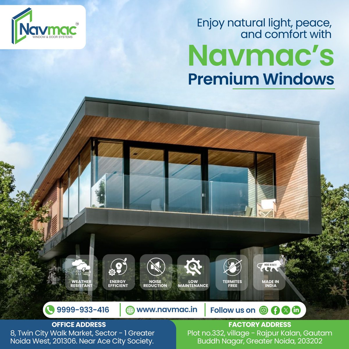 NAVMAC_Doors's tweet image. Peace is when you get the natural sunlight inside your space hassle-free 🤩 

📱 Get in touch with us at +91 9999-933-416 to book your set of premium windows!

#NavmacWindows #strength #strongwindows #HomeUpgrade #premiumquality #tough #doorsandwindows #SmartHomes