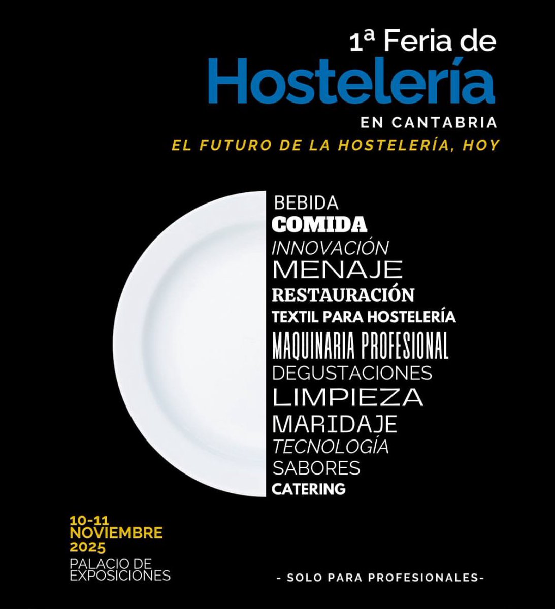 📣 Los días 10 y 11 de noviembre de 2025 estaremos en la 1ª Feria de Hostelería de Cantabria, un encuentro clave para el sector donde innovación, formación y talento se dan la mano.

📍 Palacio de Exposiciones de Santander
👥 Evento para profesionales

#HosteleríaCantabria