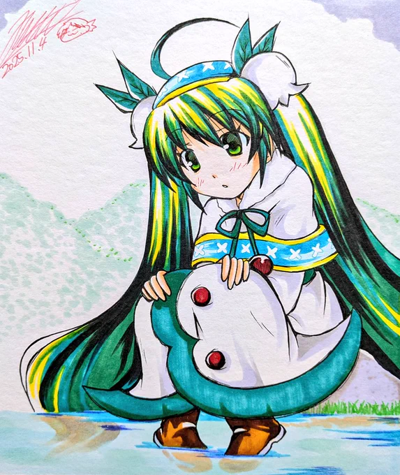 本日2枚目の色紙。 15枚目・ポックルさんです。 先ほどデフォルメのトゥインクルさんも出来たのでそちらも見てくださいね。