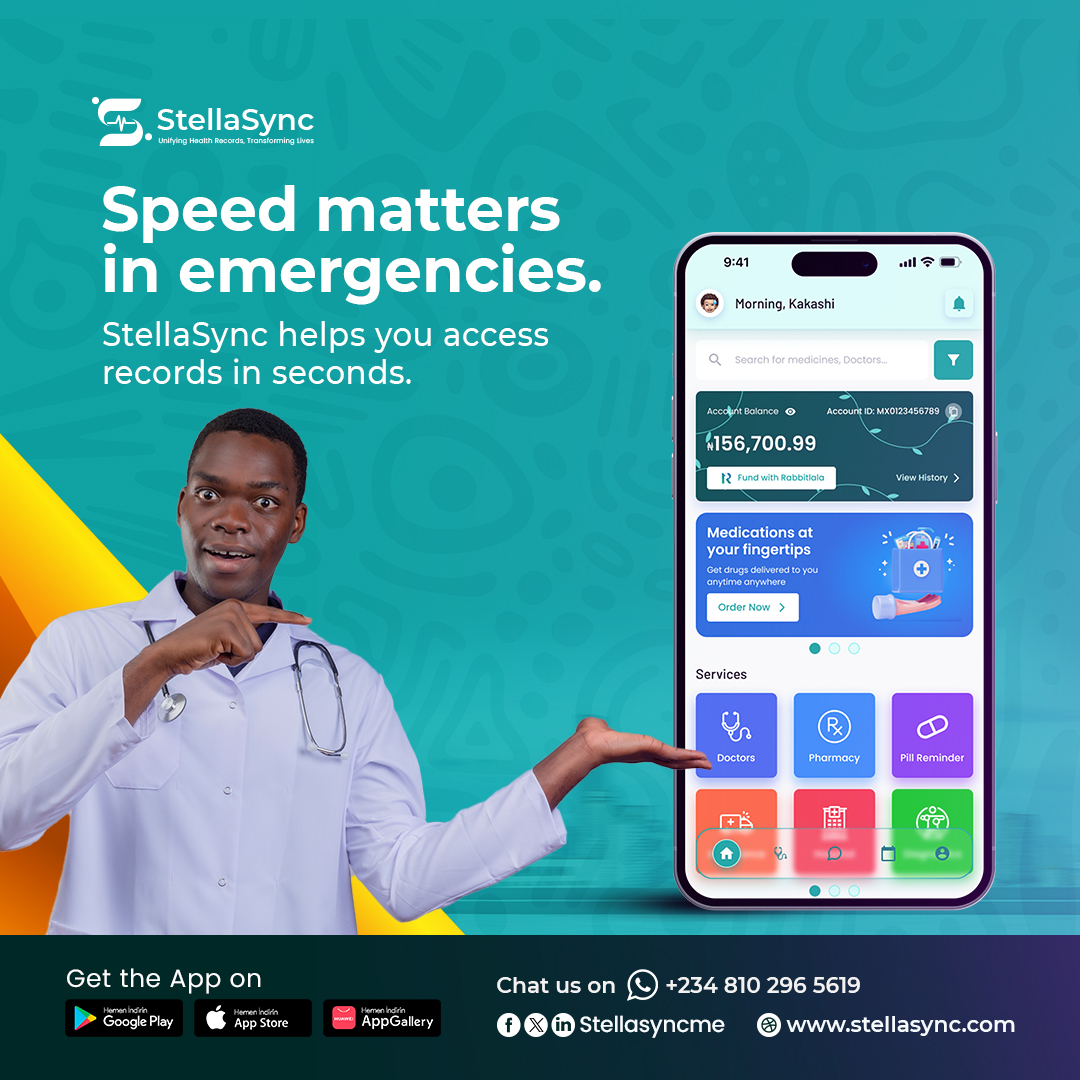 stellasyncme's tweet image. StellaSync helps you access records in seconds, fast, secure, and reliable. ⚡

👉 Try it today | 📞 Call us at 08102965619

#StellaSync #StellaSyncEMR #EMR #EfficiencyInHealthcare #PatientCare #Healthcare #HealthTech #HealthcareTech