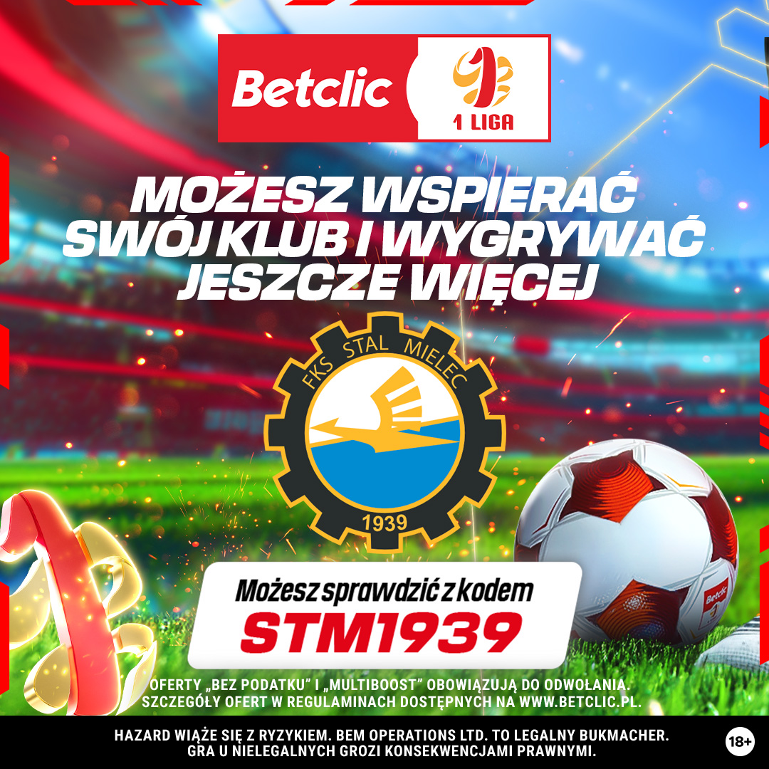 [REKLAMA]

Wspieraj Stal i wygrywaj jeszcze więcej. Wpłać depozyt i obstawiaj korzystając z wyjątkowej oferty BETCLIC BEZ PODATKU 24/7. 🔝

Kliknij w link⤵️
partner.betclic.pl/stal-mielec