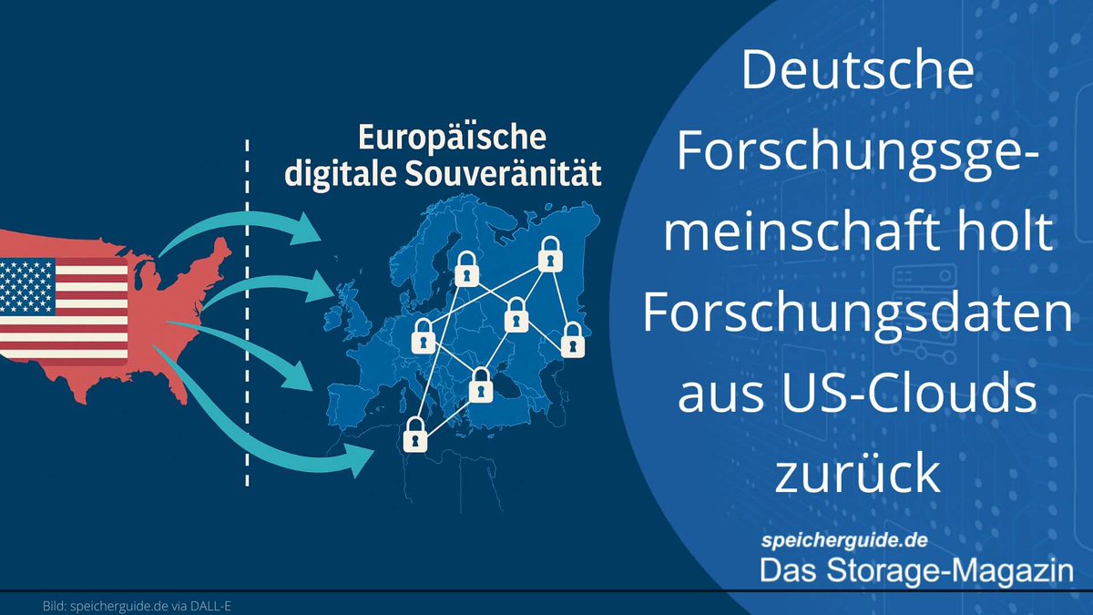 💡DFG fördert Rückhol-Aktion: Forschungsdaten raus aus US-Clouds, rein in europäische Infrastrukturen. Reaktion auf Cloud Act und geopolitische Risiken. Förderung bis 2027.
👉speicherguide.de/infrastrukture…

#CloudSouveränität #Forschung #EOSC #DataMigration