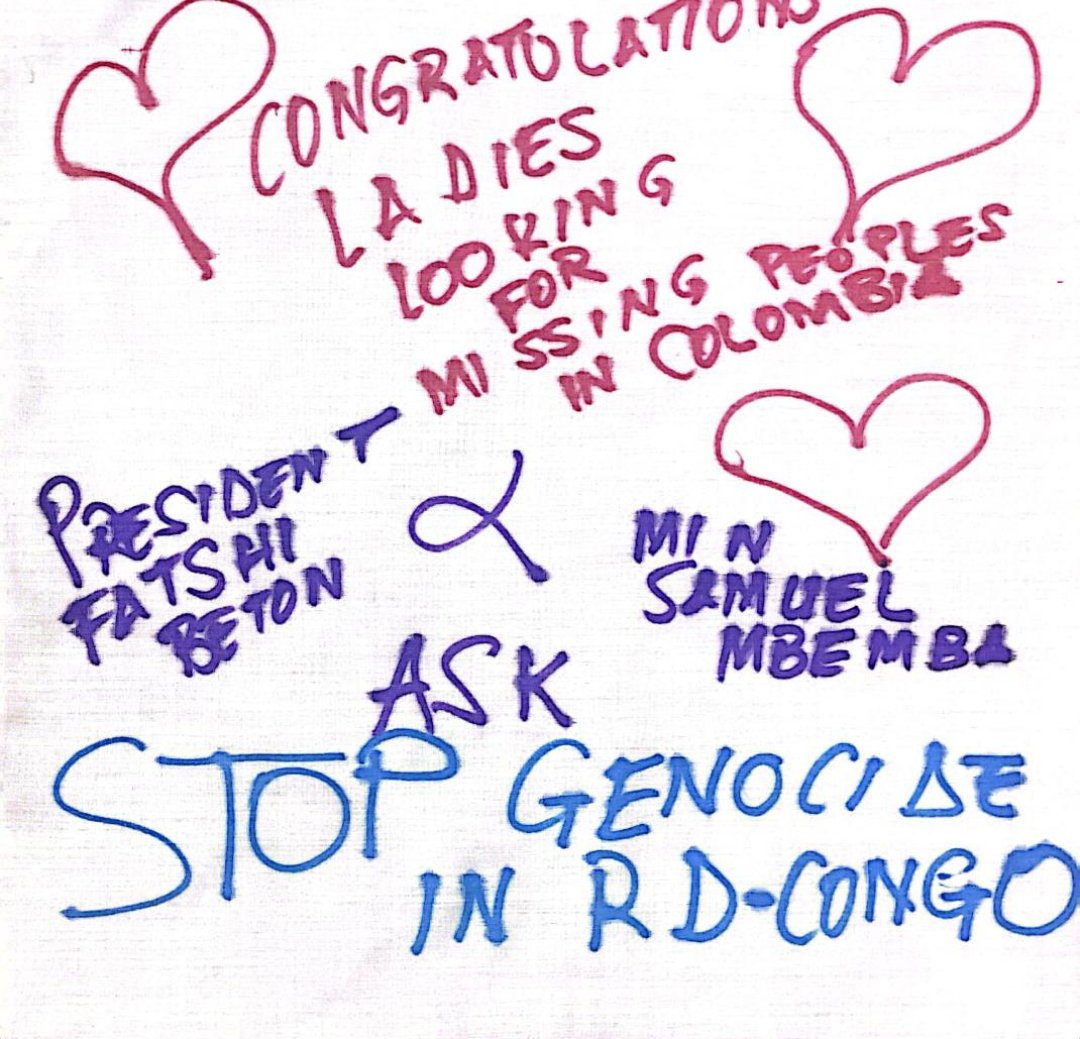Toutes les délégations — Nigeria, Mexique, Guatemala, Cameroun, RDC, Mozambique, Philippines, Cambodge — présentes à la Learning Route à Bogotá, en Colombie, pour construire la paix, ont uni leurs voix à celles des responsables congolais et ont appelé le monde à cesser de rester
