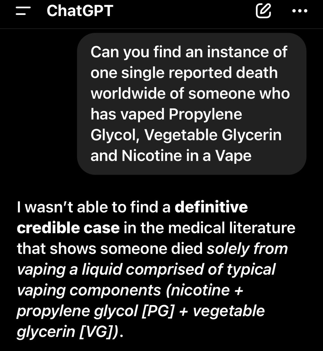 CortinoVictor's tweet image. Anyone out there who thinks Vaping (the NORMAL way) kills…
Shut up. 
Provide your own evidence!
#vaping #ecig #science