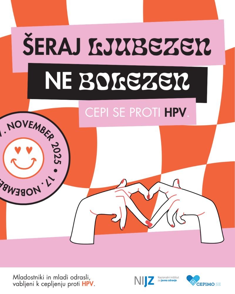 AnaStruc's tweet image. Šeraj ljubezen, ne bolezen – udeleži se brezplačnega cepljenja proti HPV za mlade do 26. leta.

🏥 Kje?
V zdravstvenih domovih po celi Sloveniji.

📞 Kako se naročim?
Preveri v bližnjem zdravstvenem domu ali na spletni strani @NIJZ_pr

nijz.si/nalezljive-bol…
@NIJZ_pr