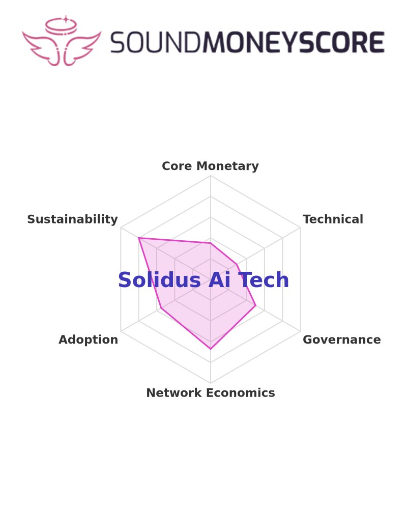 soundmoneyscore's tweet image. 📊 Score of the Day: Solidus Ai Tech

Sound Money Score: 42.4%

See the full breakdown: sms.fudfomo.co/reports/Solidu…

#AITECH #CryptoNews #SoundMoneyScore