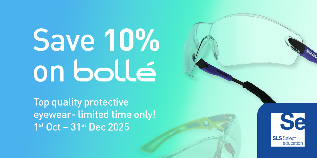SLSSelectEd's tweet image. 👓 Save 10% on @BolleSafety protective eyewear, for a limited time only! ⏱️

Trusted by technicians and teachers alike for unbeatable comfort, clarity and safety.

Find out more: ow.ly/mU4e50Xhrmx

#Bolle #LabSafety #ScienceEducation #SLSEducation