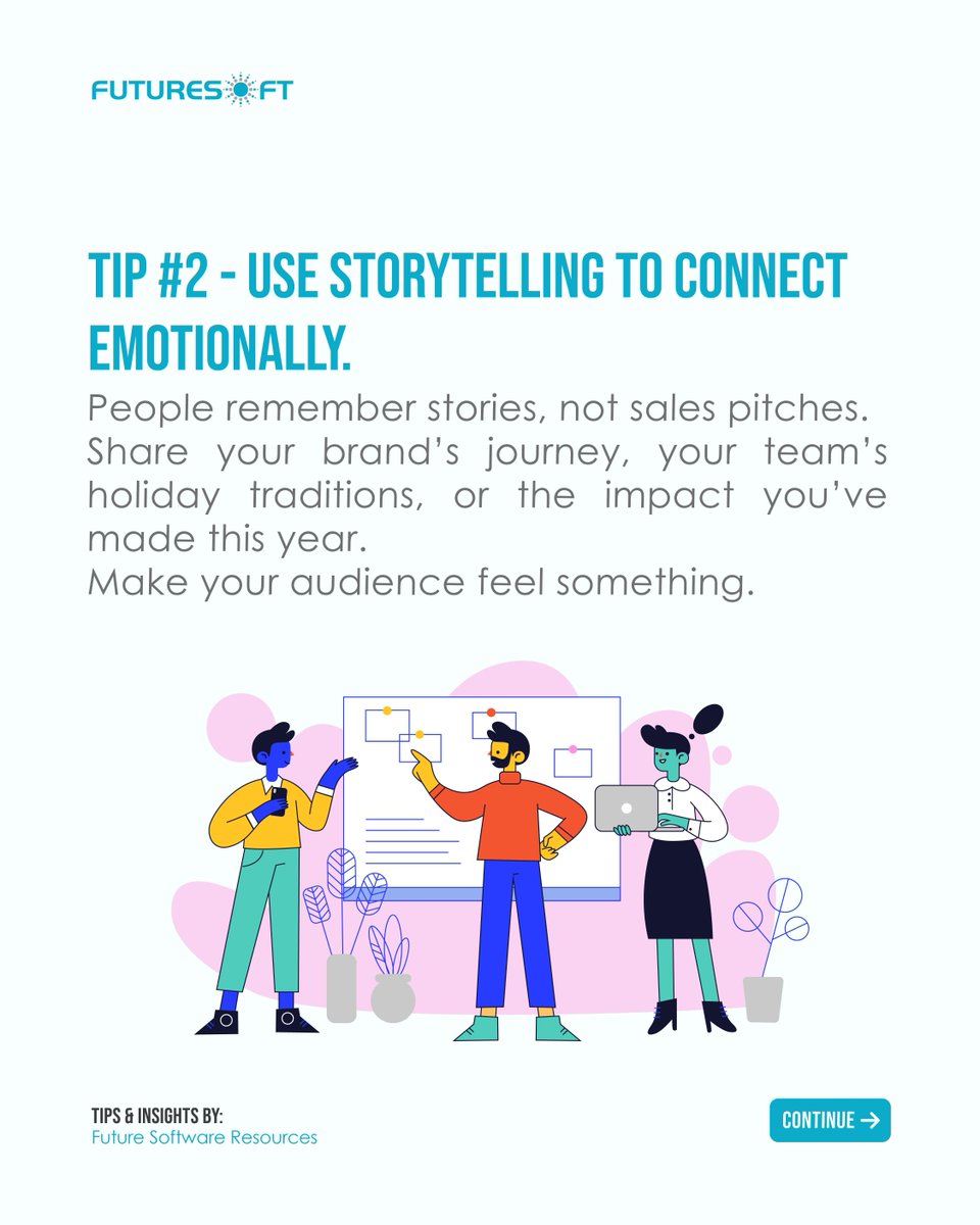 futuresoftng's tweet image. The holiday season is one of the busiest times for brands, and planning ahead makes all the difference.

Swipe to see ways to make your festive campaigns more effective and how we can help you.

#FutureSoft #DigitalMarketingTips #FestiveSeason #MarketingStrategy #HolidayCampaign