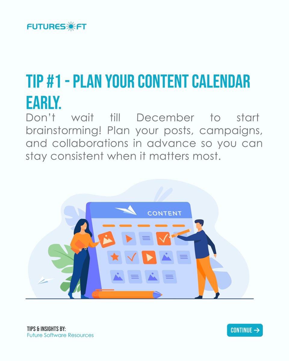 futuresoftng's tweet image. The holiday season is one of the busiest times for brands, and planning ahead makes all the difference.

Swipe to see ways to make your festive campaigns more effective and how we can help you.

#FutureSoft #DigitalMarketingTips #FestiveSeason #MarketingStrategy #HolidayCampaign