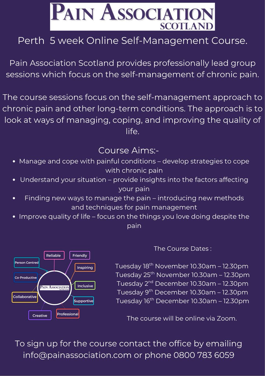 Our #Perth Self-Management Course returns soon.  The free course will via Zoom.
More Details ⬇️ Register 🎟️ bit.ly/4nAbyIW

<a href="/SoniaCottom/">Prof Sonia Cottom</a> <a href="/NHSTayside/">NHS Tayside</a> <a href="/PerthSconeMed/">Perth & Scone Medical Group</a> <a href="/YourCommunityPK/">Your Community PK</a> <a href="/CPKLibraries/">Culture Perth & Kinross Libraries</a> <a href="/PerthandKinross/">Perth and Kinross Council</a> <a href="/ThirdSectorPK/">Third Sector PK</a> <a href="/AdviceCentre_NW/">Ninewells Advice Centre</a> <a href="/CHEX_Org/">CHEX</a> <a href="/LadeMedical/">The Lade Medical Practice</a>