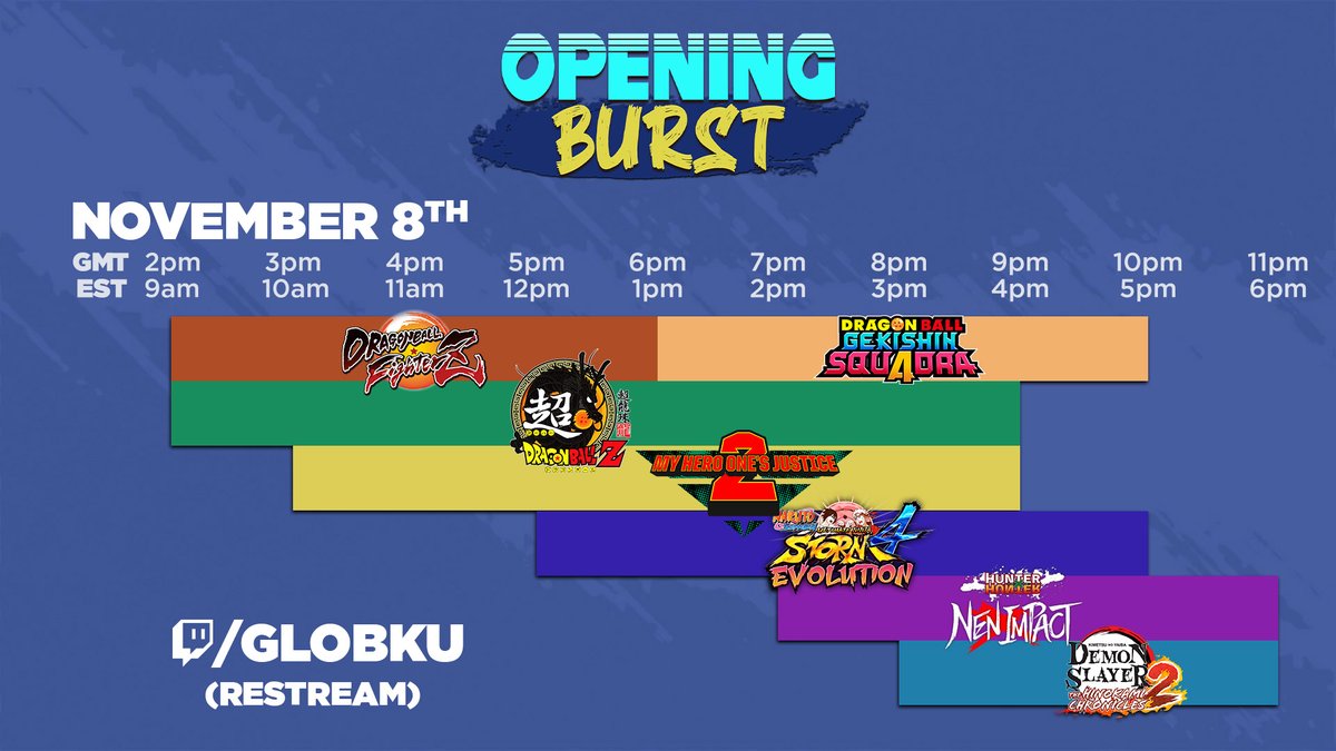 UltBurst's tweet image. Opening Burst  Schedule -8th November of our community driven events all in one link!
linktr.ee/OpeningBurst

The main event Ultimate Burst is happening 15th-16th November with bleach , Dragon ball Sparking Zero and Demon Slayer 2! 

#UltimateBurst 🐱