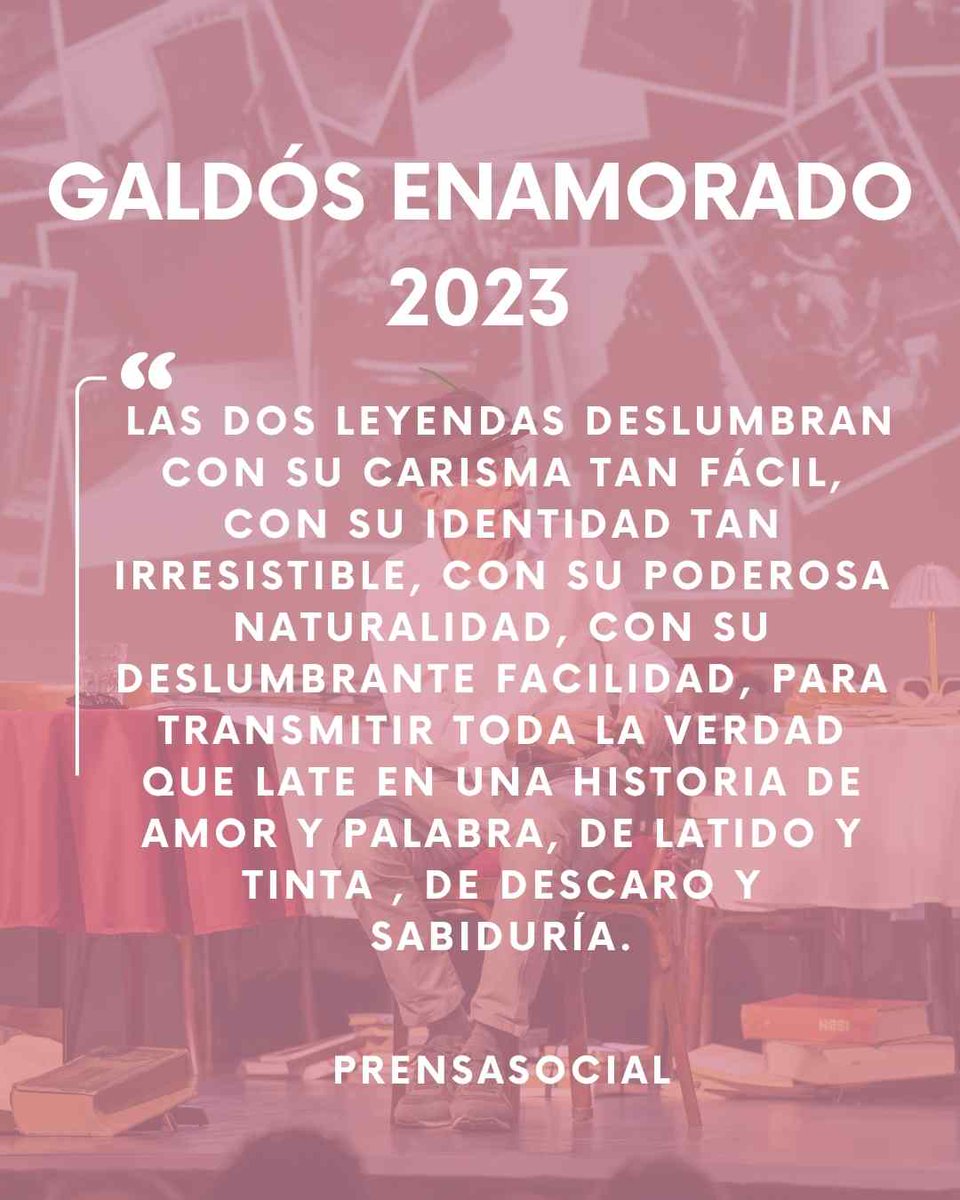 Os dejamos por aquí la crítica 🖊️ de #GaldósEnamorado2023 de Luis De Luis Otero para <a href="/prensasocialps/">Prensa Social</a>  📰

Teatro: «Galdós enamorado 2023. Una neolectura teatral» escrita y dirigida por Alfonso Zurro - Prensa Social