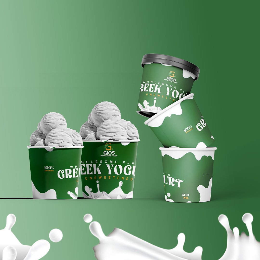 Oluwatunmi19's tweet image. Just finished this wholesome packaging design for GIOS Greek Yogurt 🥛💚
Clean, minimal, and fresh. Everything a modern brand should feel like.
I craft visuals that speak clarity and connect with your audience.

Let’s work on your next brand project ✨
 #PackagingDesign #Branding