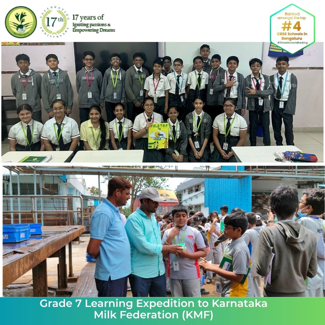 wgs_bengaluru's tweet image. Grade 7 Learning Expedition to Karnataka Milk Federation 
Our learners traced the journey of milk from farm to carton, exploring science, sustainability, and teamwork beyond the classroom! ✨
#LearningExpedition #KarnatakaMilkFederation #wgs