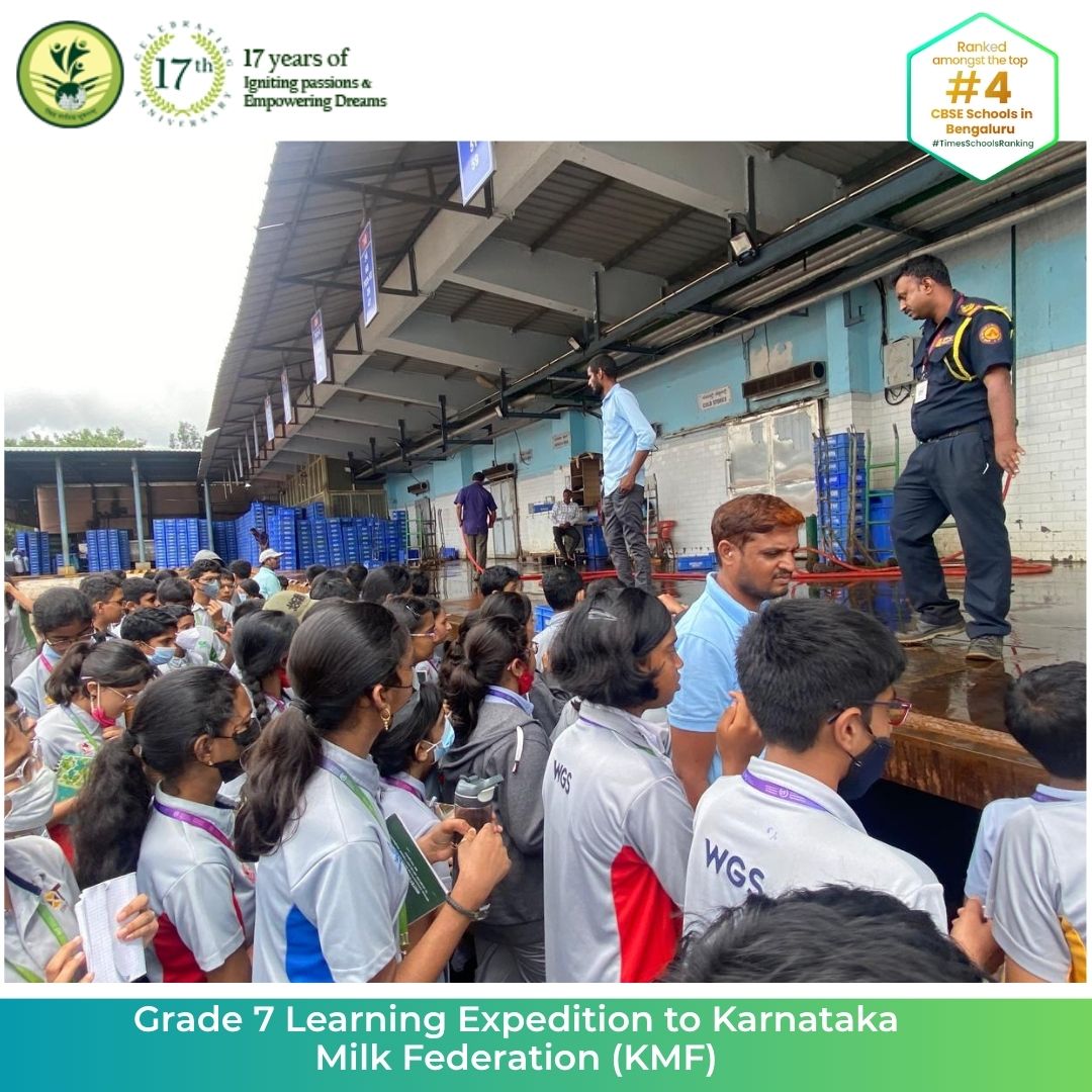 wgs_bengaluru's tweet image. Grade 7 Learning Expedition to Karnataka Milk Federation 
Our learners traced the journey of milk from farm to carton, exploring science, sustainability, and teamwork beyond the classroom! ✨
#LearningExpedition #KarnatakaMilkFederation #wgs
