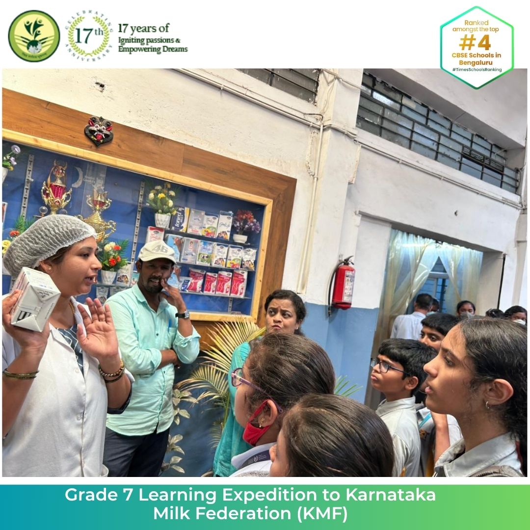 wgs_bengaluru's tweet image. Grade 7 Learning Expedition to Karnataka Milk Federation 
Our learners traced the journey of milk from farm to carton, exploring science, sustainability, and teamwork beyond the classroom! ✨
#LearningExpedition #KarnatakaMilkFederation #wgs