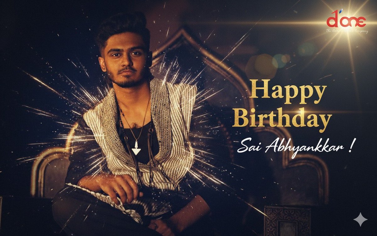 DoneChannel1's tweet photo. ๐ธ Suresh Chandra & Team Done wish a very Happy Birthday to the talented rockstar Sai Abhyankkar! ๐ถ @SaiAbhyankkar
Keep shining and creating magic with your music! โจ
#SaiAbhyankkar #TeamDone #SureshChandra #BirthdayVibes #Rockstar #MusicalJourney @SureshChandraa @DoneChannel1 #HBDSaiAbhyankkar