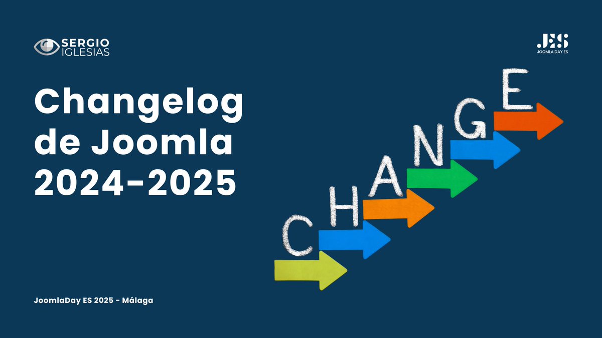 📅 Este viernes 7 de noviembre estaré en #JoomlaDayES 2025 (Málaga) con mi charla “Changelog de Joomla 2024-2025” 🚀
Repasaremos las novedades de #Joomla 5.x y el salto a 6.0 👇
🎟️ ¡Últimas entradas!
👉 jday.joomlaes.org/entradas
#DesarrolloWeb #EventosTech #Málaga