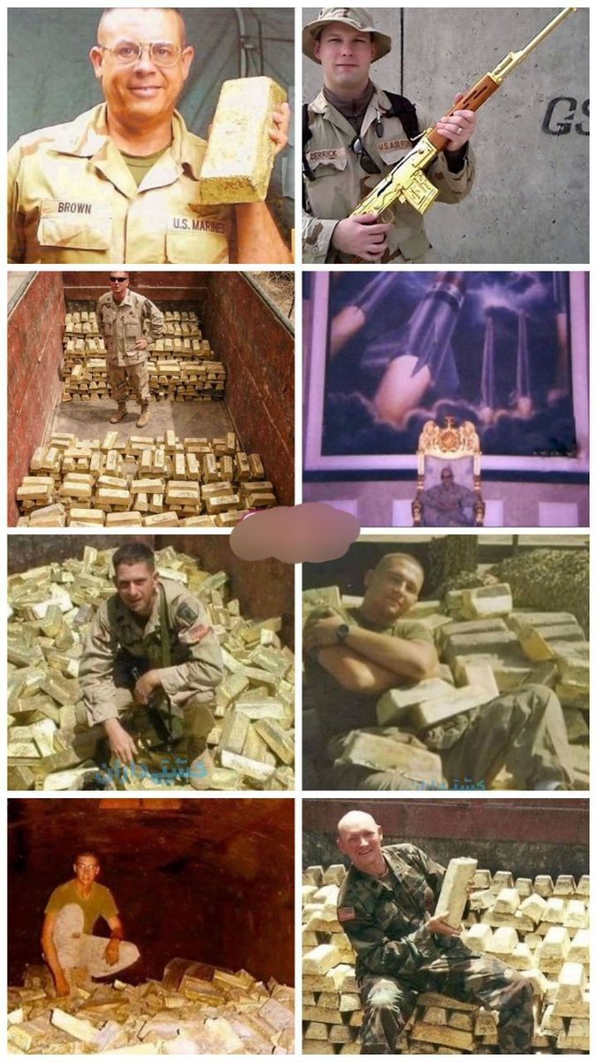 Imágenes históricas del saqueo de bancos en Irak y el robo de oro por parte de los estadounidenses tras la ocupación de Bagdad.

Así es como los países occidentales "democráticos y libres" traen "democracia y libertad" a otros pueblos.