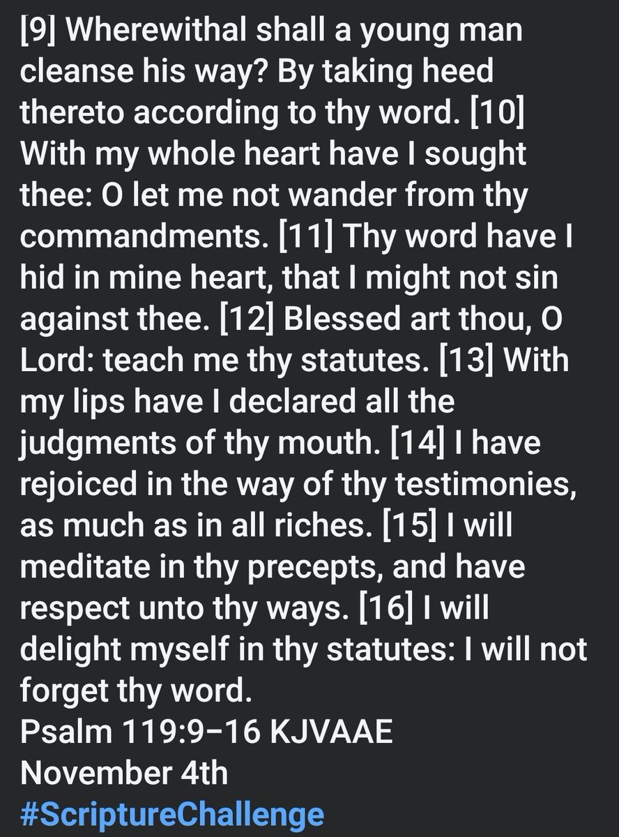 dwaynetmoore's tweet image. November 4th 
#ScriptureChallenge