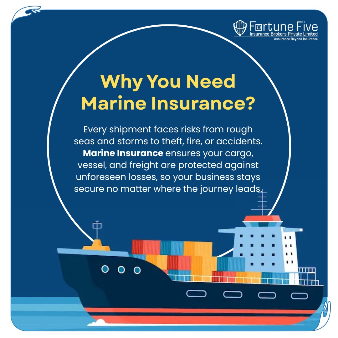 FortuneFiveIBPL's tweet image. Your cargo’s journey is full of uncertainties, from rough seas to accidental damage. Marine Insurance keeps your freight, vessel, and reputation safe against unforeseen losses.

#MarineInsurance #CargoSecurity #FreightProtection #LogisticsInsurance #PeaceOfMind