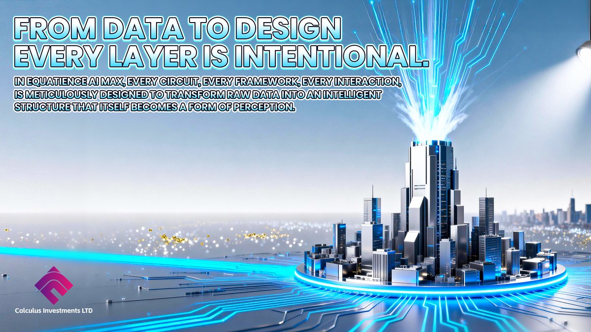 Calculus_Invest's tweet image. Design is the visual form of intelligence. 🧠✨
At Calculus Investments LTD, every layer turns computation into structure， transforming data into understanding. ⚙️🌐

#CalculusInvestments #EquatienceAI #DesignIntelligence #BeyondComputation #TechInnovation