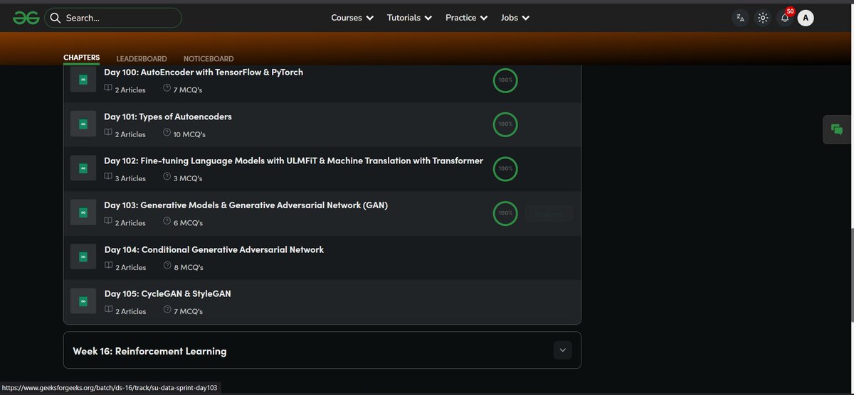 Ankit_Kumar1304's tweet image. 🔥 Day 103: Skill ignition in full swing.   Kicked off my learning sprint with GeeksforGeeks bringing ML to ambition 💥
📘Course
geeksforgeeks.org/batch/ds-16?ta… 
 
 @geeksforgeeks   #skillupwithgfg #nationskillup #CodeWithPurpose #TechForChange