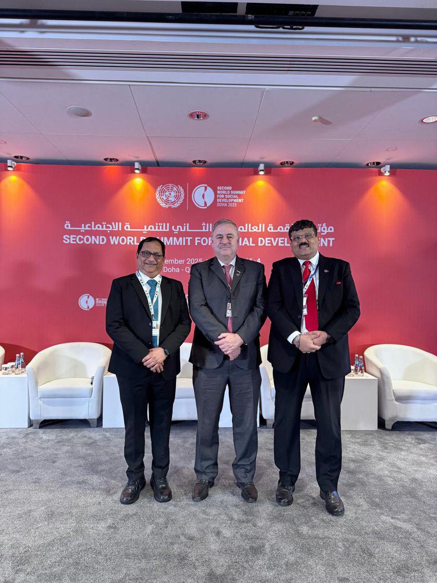KiritkrJPatel's tweet photo. I had the pleasure of meeting Mr. Ariel Guarco @ArielGuarco, President of the International Cooperative Alliance, during my ongoing visit to #CMO50 – the Cooperatives & Mutuals Leadership Circle in Doha, organised by @icacoop. The event brings together global leaders committed to advancing the #UN2030Agenda.
It was an engaging and insightful conversation on the global cooperative movement and strategies to further strengthen cooperatives worldwide. I also shared India’s vision of “Sahakar Se Samriddhi”—prosperity through cooperation—as a model for inclusive and sustainable development. Mr. Tarun Bhargava, Senior GM, Cooperative Development, IFFCO was also with me during the meeting.