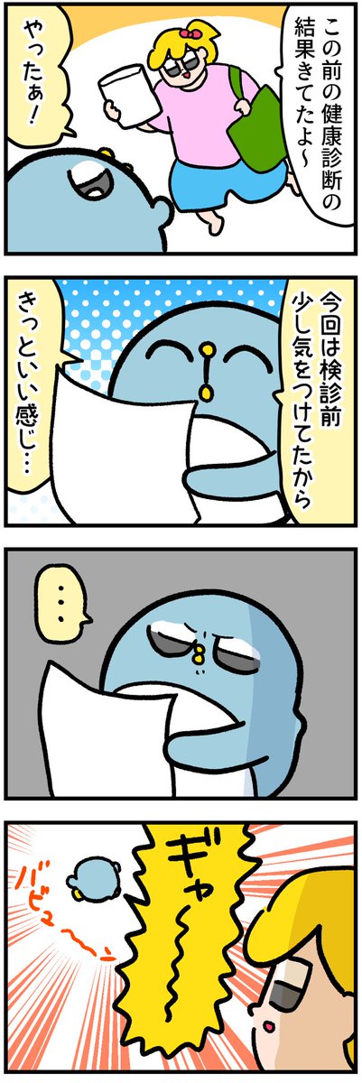 夫の健康診断結果が届いた 