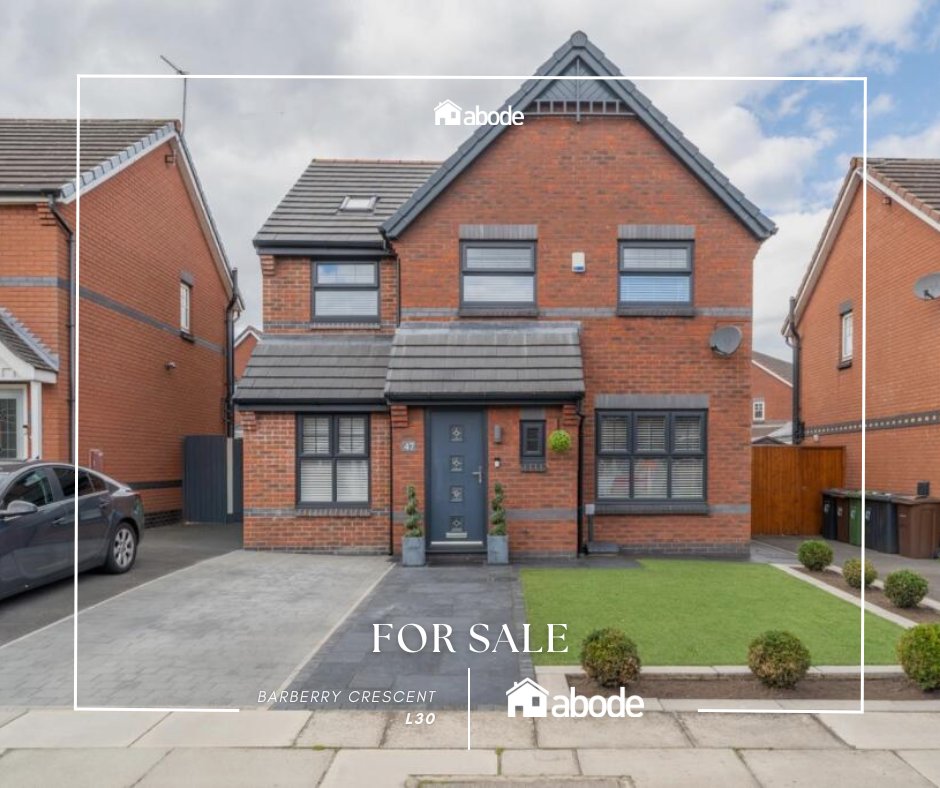 🔥 For Sale | Barberry Crescent, Bootle
£350,000

rightmove.co.uk/properties/167…

🛏️ 4 Bedrooms
🍽️ Modern kitchen/diner
🛋️ Two reception rooms
🚗 Driveway

A standout home on a generous plot perfect for a busy family.

📲 DM us or call 0151 909 3003 to book your viewing.

#Bootle