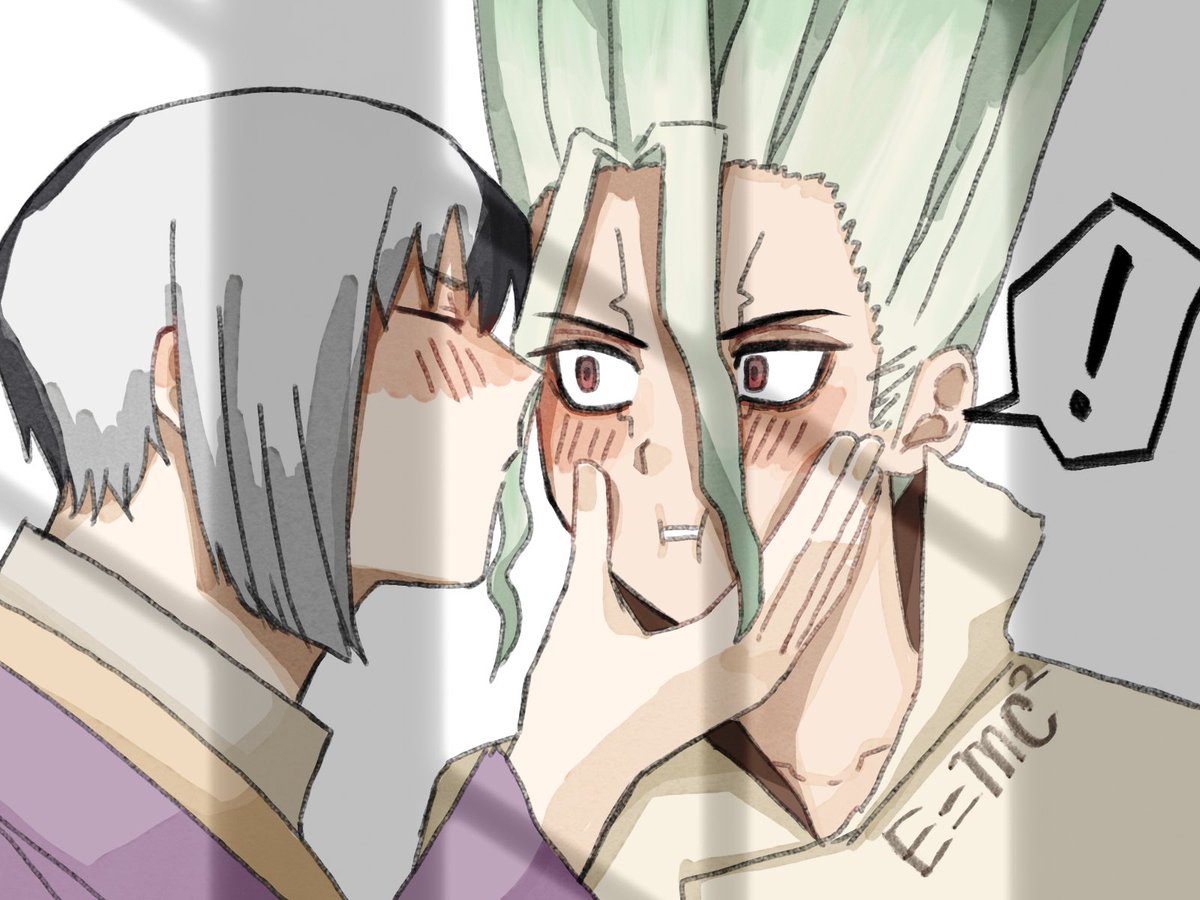 KU30_'s tweet photo. キスしたい千ゲ
 #dcst #石神千空 #浅霧幻 #SenGen https://t.co/37XiZVKkU3